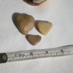 Mediterranean Beach Pebbles.3 Spanish Heart Shaped..