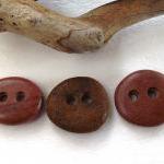 Stone Pebble Buttons. 3 Natural Stone Pebbles From..