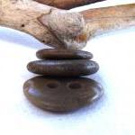 Stone Buttons.natural Smooth River Sea Pebbles..