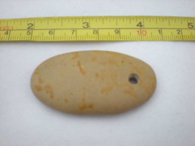 Jewellery Supplies . Top Drilled Mediterranean Beach Pebble. Pretty Smooth Rock By Oceangifts