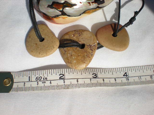 Centre Drilled Mediterranean Pebbles.3 Spanish Beach Rocks,smooth Beads By Oceangifts
