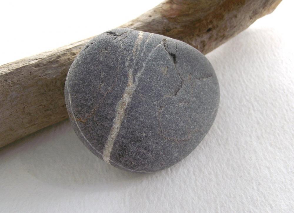Natural Stone Pin Brooch. Sea Pebble Jewelry From Spain By Oceangifts