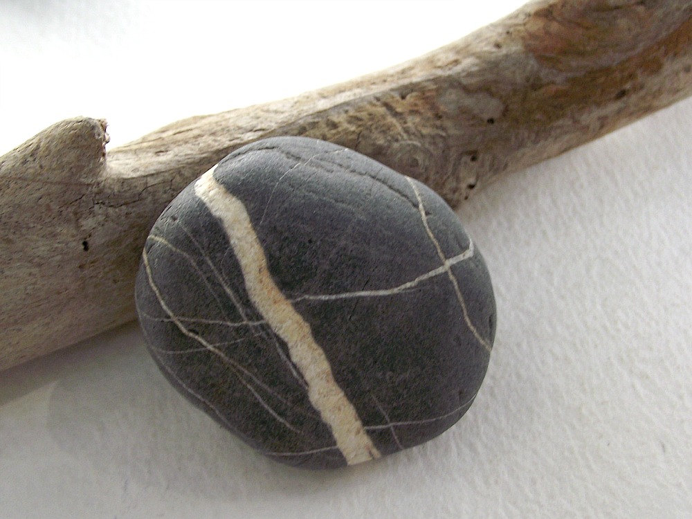 Natural Stone Pin. Sea Pebble Jewelry From Spain By Oceangifts